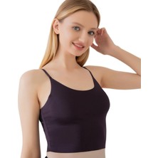 Ince Askılı Dikişsiz V Yaka Iz Yapmaz Büstiyer/croptop