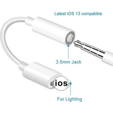 Iphone Uyumlu Kablolu Kulaklık Çevirici Adaptör Lightning To Headphone Jack Dönüştürücü