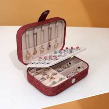 Sumsool Çok Katmanlı Kapaklı Mücevher Kutusu Küpe Kolye Saklama Kutusu (Pembe) (Yurt Dışından)