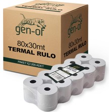 Gen-Of 80X30 Termal Rulo Pos Rulosu 200 Lü ( 1 Koli )