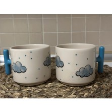 Den Tasarım Hediyelik Bulut/cloud Desen Kupa/mug 2'li