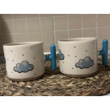 Den Tasarım Hediyelik Bulut/cloud Desen Kupa/mug 2'li