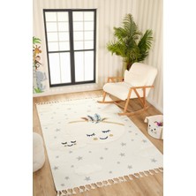 Venucci Home & Living Quincey Bukleli Renkli Yumuşak Peluş Çocuk Bebek Genç Odası Halısı