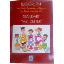 Nurdan Yeni Satır Aralıklarına Uygun Dik Temel Harfler Için Standart Yazı Defteri 48 Sayfa A4 Boy