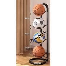 Trendesk Metal Siyah /beyaz Futbol Top Standı ,basketbol Top Standı 90 cm