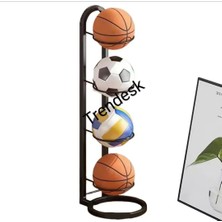 Trendesk Metal Siyah /beyaz Futbol Top Standı ,basketbol Top Standı 90 cm