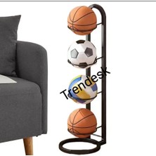 Trendesk Metal Siyah /beyaz Futbol Top Standı ,basketbol Top Standı 90 cm