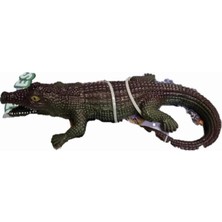 Oyuncak Hayvan Uzayan Timsah Esnek Yumuşak Orijinal Sürüngen Crocodile Toys 33 cm