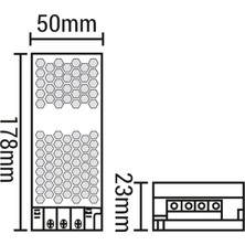 Maxled MX-3028 16.5A 200W Slim Kasa Şerit LED Trafosu