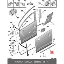Oem Peugeot 3008 (T84) 5008 (T87) (2009 - 2016) Ön Sol Kapı Çitası (8545.HN)