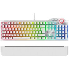 Rampage Hydra R6 Beyaz Red Switch RM-K19 Beyaz Kulaklık  Makrolu Rgb Mouse + Mousepad 4lü Oyuncu Seti