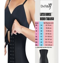 Dr.Fitto Göğüs Altı Çelik Balenli Latex Göbek Toparlayıcı , Bel Inceltici, Sıkılaştırıcı Kopçalı Korse DR01