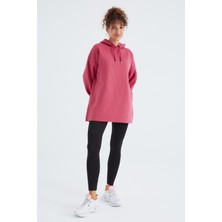 Tommy Life Yaban Gülü Reglan Kol Basic Kapüşonlu Oversize Tunik - 97242