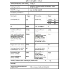 Arçelik 6444 Ok E Enerji Sınıfı 4 Programlı Bulaşık Makinesi Inoks