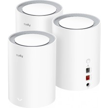 Cudy M1800 3-Pack AX1800MBPS 2.4/5ghz Ap/re/wısp Gigabit Mu-Mımo Kablosuz 3'lü Mesh Wi-Fi 6 Sistemi