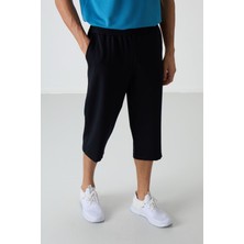 Tommy Life Lacivert Pamuklu Yumuşak Dokulu Standart Fit Nakışlı Erkek Kapri - 83102