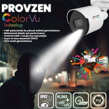 Provzen Hıkvısıon 3 İp Kameralı 4Mp Colorvu Dahili Mikrofon Set