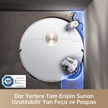 Dreame X40 Ultra Robot Süpürge Beyaz, 12.000PA Emiş Gücü