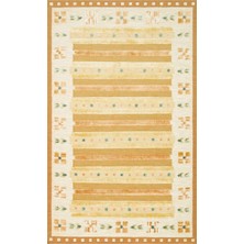 Eko Halı Maya Kilim Myk 02 Gold Yüksek Alçak Dokulu, Etnik Motiflere Sahip Yün Kilim