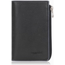 Cengiz Pakel Unisex Deri Fermuarlı Kartlık – 2512C – Siyah Parlement