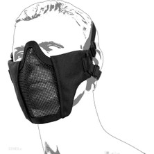 Asg Metal Mesh Mask  Koruma Maskesi - Siyah 19079