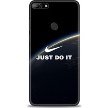 Huawei Y7 2018 Kılıf Hd Baskılı - Nike Dünya + 9h Nano Ekran Koruyucu