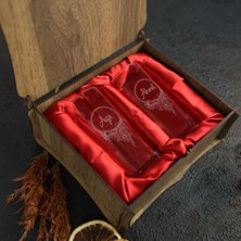 Hediyelerin Efendisi Ahşap Kutulu Vintage Tasarımlı  İsme Özel Rakı Kadehi Seti