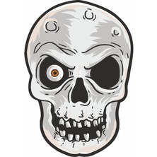 Sticker Usta Tek Gözlü Kurukafa Sticker 00499