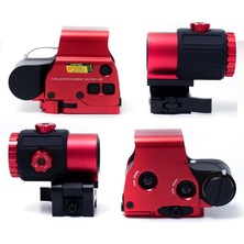 Sotac 558 G43 Red & Green Dot Holographic Reflex Sight Scope With G43 3x Magnifier Combo Built-In Flip Qd Mount Nişangah- Kırmızı