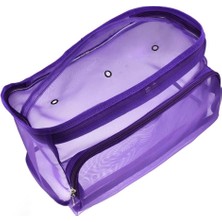 Yumakça Örgü Çantası, Çok Amaçlı Çanta, Organizer Çanta | Şeffaf Mor Le62