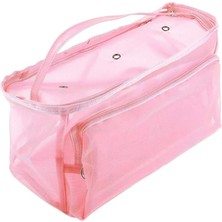 Yumakça Örgü Çantası, Çok Amaçlı Çanta, Organizer Çanta | Şeffaf Bebe Pembesi LE62
