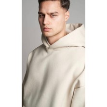 Erkek Bej Rengi Oversize Sweatshirt