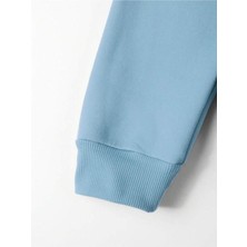 Erkek Bebe Mavi Üçgen Baskılı Sweatshirt