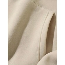 Erkek Bej Paris Detaylı Oversize Sweatshirt