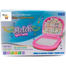 Oyuncak Mini Laptop Melek Laptop Türkçe Ingilizce Eğitici Pembe 21 cm