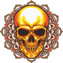 Sticker Usta Desenli Kurukafa Sticker 00501
