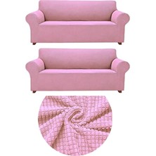 Likralı Çekyat, Koltuk, Kanepe Örtüsü Yıkanabilir Çekme Solma Yapmaz 3 3 Kişilik Koltuk Örtüsü