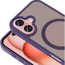 KCR Apple iPhone 16 Kılıf Wireless Şarj Destekli Arkası Mat Silikon Sio Kapak Kcr