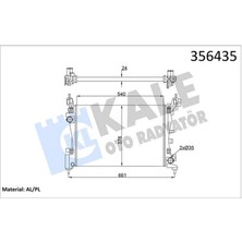 Radyatör Fiat Grande Punto-Punto-Fiorino-Qubo 1.2 1.4 1.4 16V 05 Mt Ac/Nac 24Mm Al/Mknk 540X378X24 12