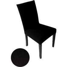 Sandalye Kılıfı Likralı Yıkanabilir Esnek Lastikli Bambu Sandalye Örtüsü 6' Lı Paket