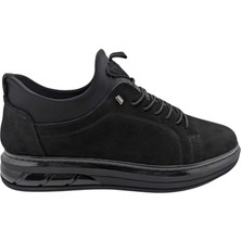 Çiğdem Kundura Gmz 818 Lastik Bağlı Erkek Ortopedik Ayakkabı - Siyah-Nubuk-Jeltaban - 41