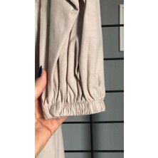 Fısıltı Butik Bel Bağcıklı Keten Elbise