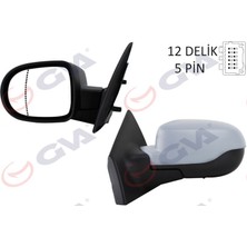 Gva Diş Dikiz Aynasi Sol Clio 09 Elektrikli Isitmali Astarli Asferik 5 Fiş Vm-6135Ehpal 12