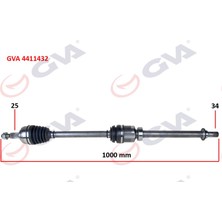 Komple Aks Sağ Megane Iv 1.5Dci 16- Euro6 A-T 1000Mm 12