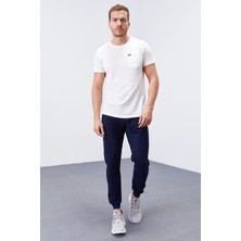 Tommy Life Tommy Life  İndigo Erkek Fermuar Cepli Dar Kesim Jogger Eşofman Alt-84343