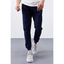 Tommy Life Tommy Life  İndigo Erkek Fermuar Cepli Dar Kesim Jogger Eşofman Alt-84343