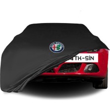ULTRASHOP Ultra Shop Alfa Romeo Giulietta 2010-2020 Araba Brandası Siyah Kumaş Penye Toz Geçirmez Garaj Brandası Oto Branda