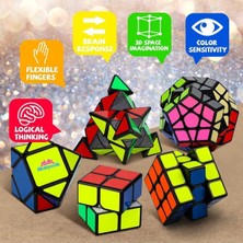 Nidage Zeka Küpü Seti 2x2,3x3,pyramid,skewb,megaminx Speed Cube Set 5 Parça