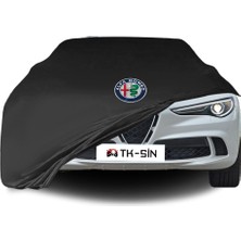 ULTRASHOP Ultra Shop Alfa Romeo Stelvio (2022-) Araba Brandası Siyah Kumaş Penye Toz Geçirmez Garaj Brandası Oto Branda