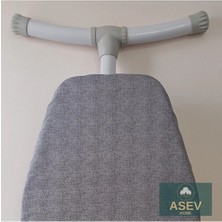 Asev Home 2 Adet Ipli Ayarlanabilir Isıya Dayanıklı Keçeli Ütü Masası Kılıfı Örtüsü Bezi 50X140CM Astor Gri